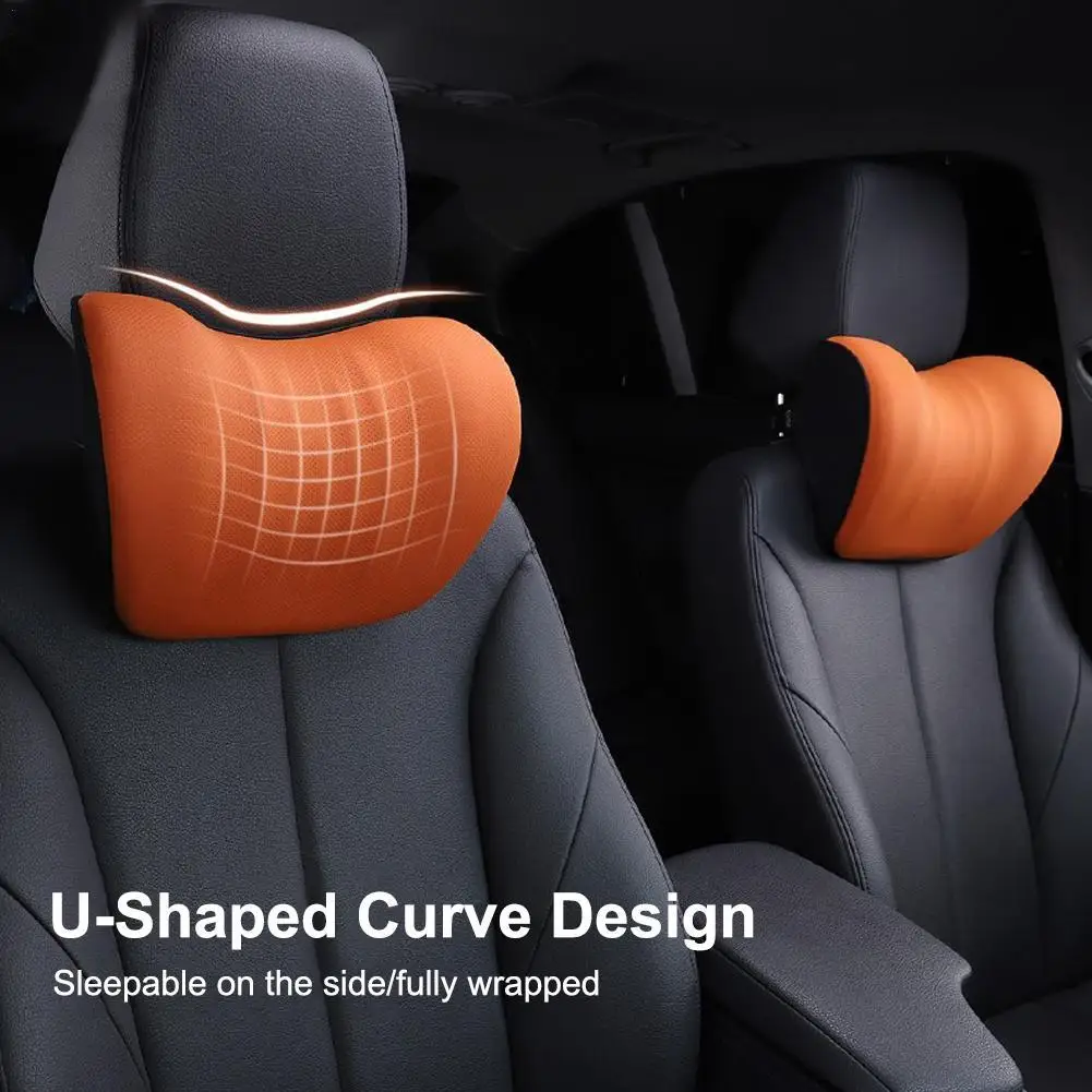 

Car Headrest Neck Pillow Ergonomic Curves Designed Relieving Neck Muscle Tension Soft Car Lumbar Back Support Headrest Pillow