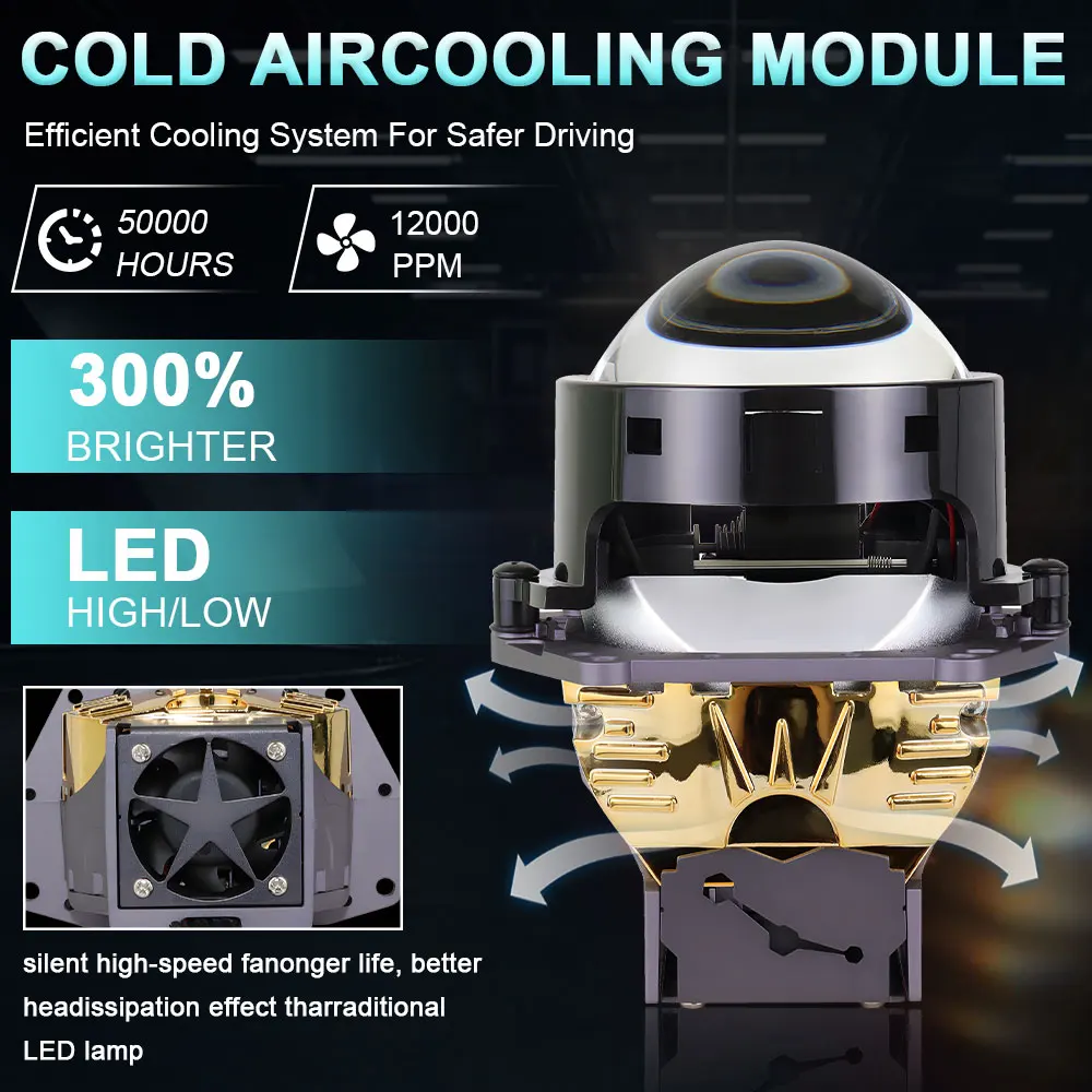 3-дюймовые Автомобильные дневные Светоотражающие линзы противотуманных фар