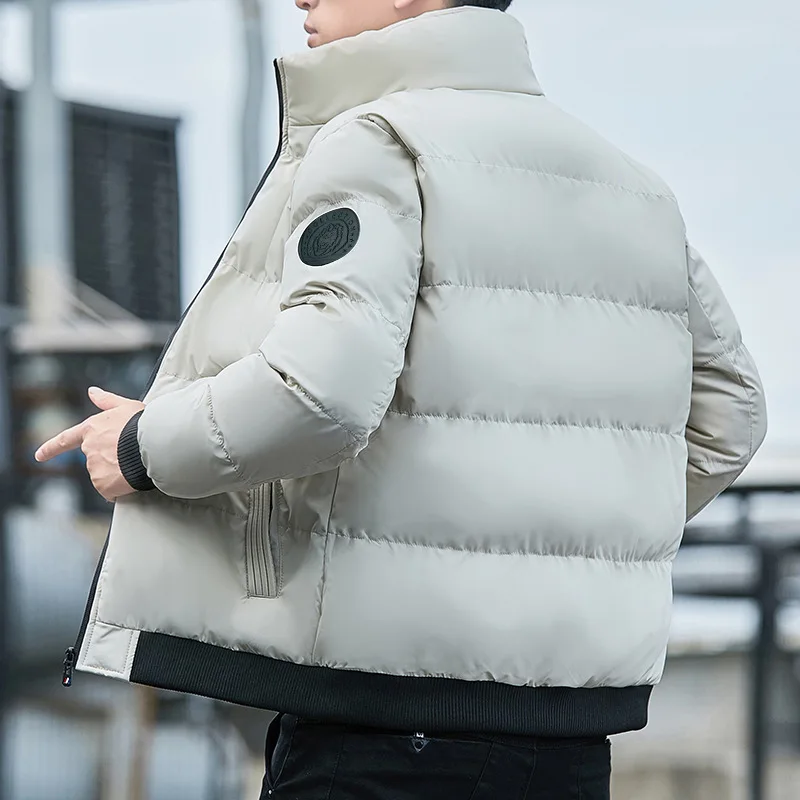 Winter Casual Men's Parkas Plus Size Stand Collar Cotton-padded Jacket Parkas 2022 Down Jacket for Men