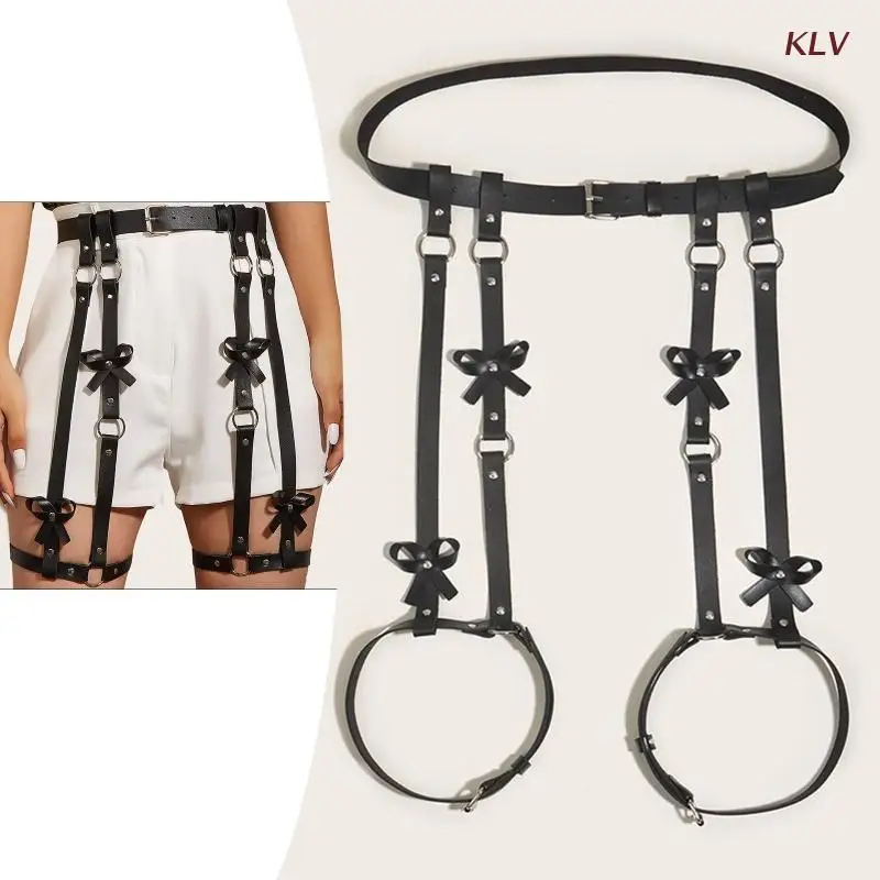 Женский ремень из искусственной кожи пикантный пояс в стиле панк с цепочкой