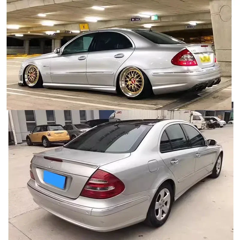 Спойлер W211 для Benz E240 280 320 350 E63 E-класса заднее крыло автомобиля черный хвостовой