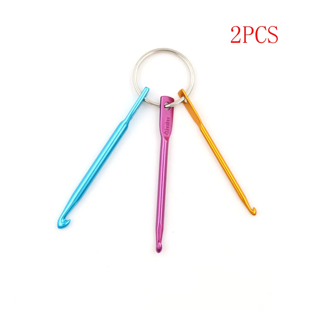 

2pcs Mixed Aluminum Crochet Hook Knitting Knit Needle Weave Yarn Tool 3/4/5mm