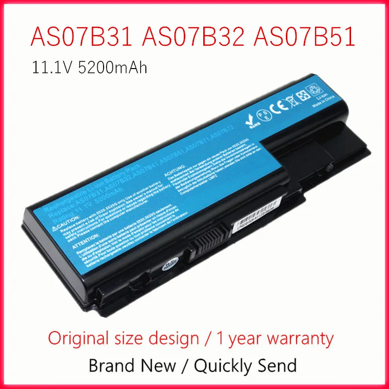 Аккумулятор для ноутбука Acer Aspire 5739 5910G 5920 5930 930G 5935 6530 6530G 6920 6930 6930G 6935 7220 7230 7330 7520 7530