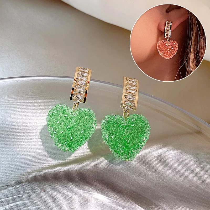 Милые свежие мягкие конфеты Персиковое сердце в стиле бохо серебряные иглы супер