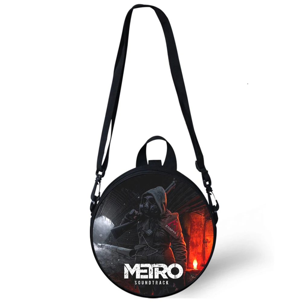 Metro Redux game Child kindergarten Bag 3D Print Crossbody Shoulder Bags For School Women Mini Round Bagpacks Rugtas Bag