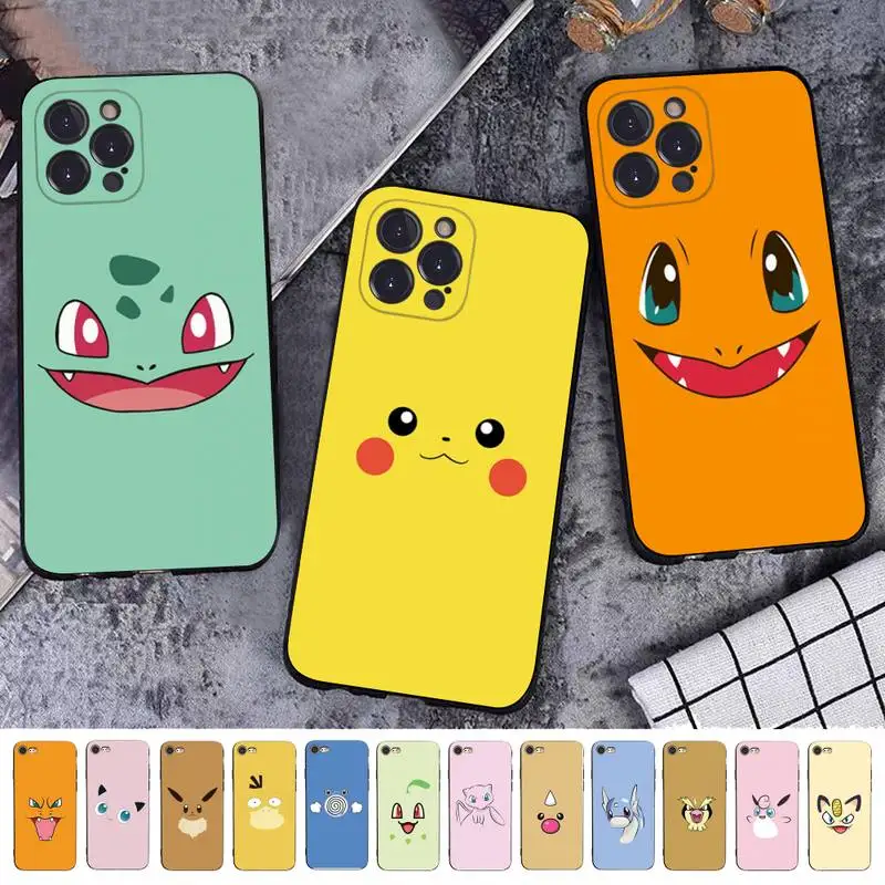 

BANDAI Pokemon Phone Case for iPhone 11 12 13 mini pro XS MAX 8 7 6 6S Plus X 5S SE 2020 XR case