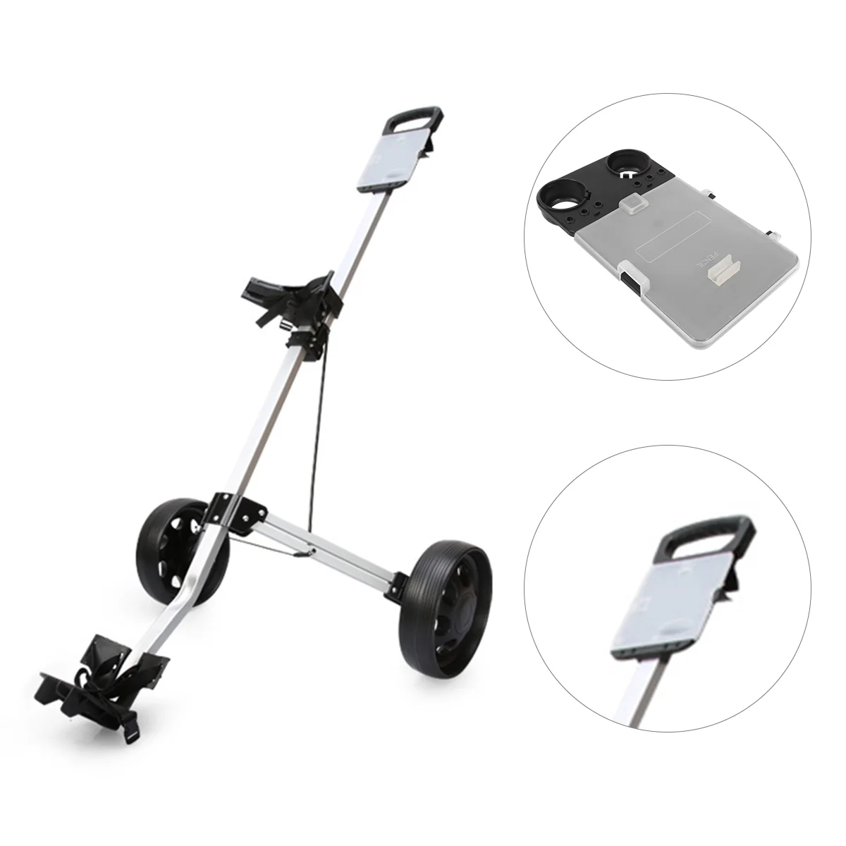 

Каркас для карт для гольф-мобиля трехколесный складной мяч из алюминиевого сплава ручной прицеп держатель карточки для синхронизации пластиковый каркас