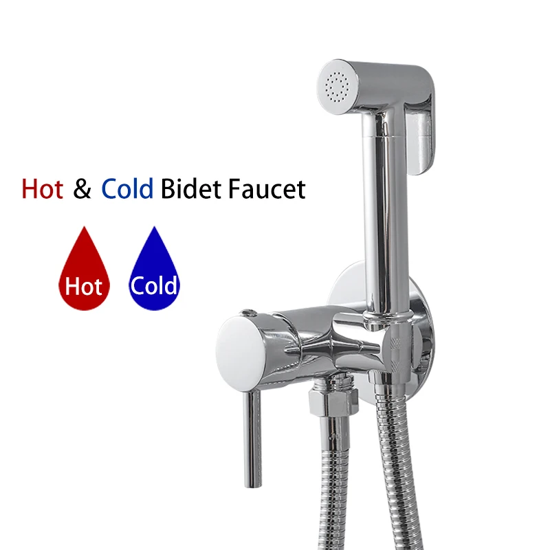 

Латунные биде, золотой ручной распылитель для биде, набор туалетных биде, портативный смеситель для биде с горячей и холодной водой, гигиенический душ