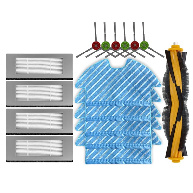 

Main Brush Side Brush Filter Rag Set For Ecovacs Deebot Ozmo 900 Dn5g Vacuum Cleaner Parts Household Sweeper