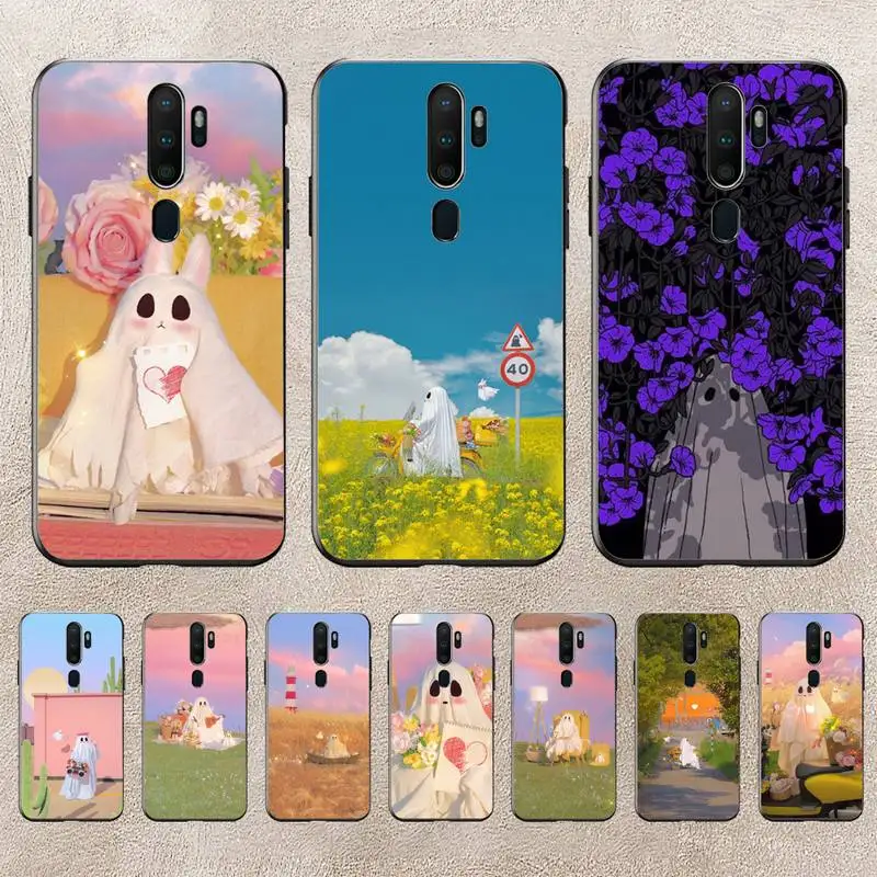 

Cute Ghost Phone Case For Redmi 9A 8A 6A Note 9 8 10 11S 8T Pro K20 K30 K40 Pro PocoF3 Note11 5G Case