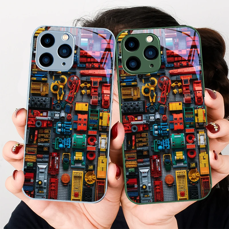 Чехол из закаленного стекла для Iphone 16 Plus 15 14 13 12 Mini 11 Pro Max X XS XR 7 8 2022