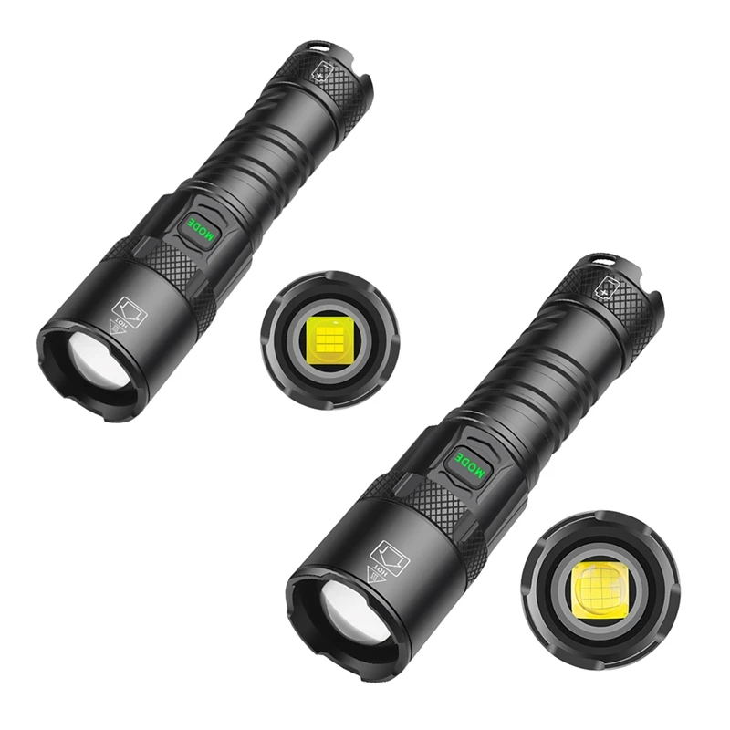 

GTBL Most Powerful Flashlight Rechargeable Telescopic Zoom Input and Output High Long-Range Glare Lantern