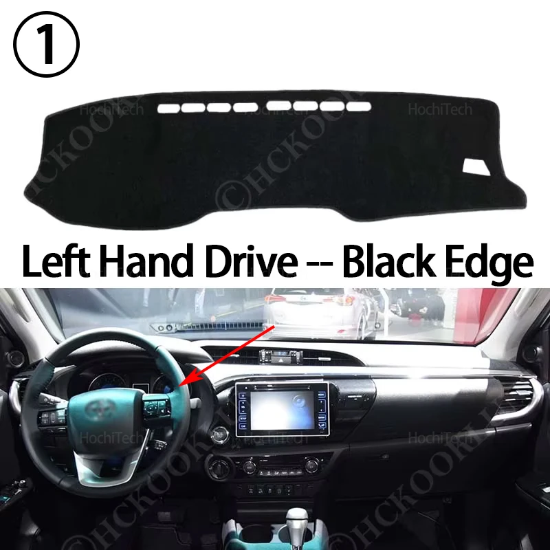 

Для Toyota Hilux AN120 AN130 2015-2021 противоскользящий чехол для приборной панели, защитная накладка, автомобильные аксессуары, солнцезащитный ковер