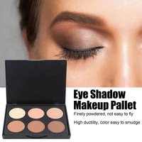 face makeup eyeshadow palette 6 colors matte eye shadow makeup pallet facial cosmetics with brushes bag face primer