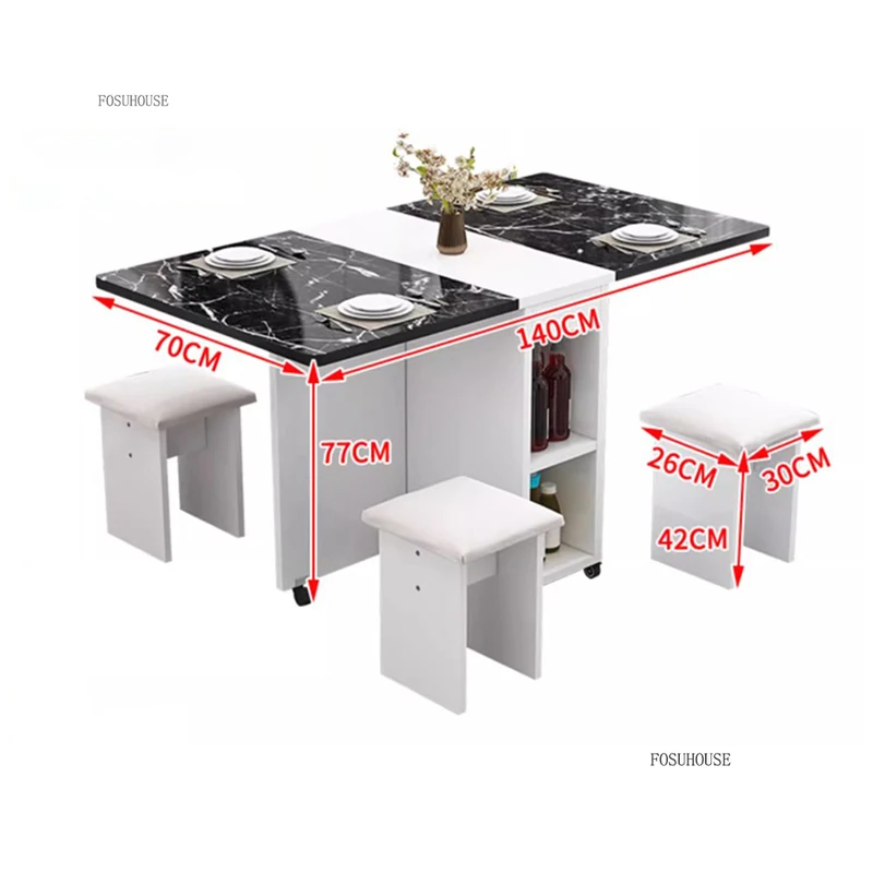 Креативные складные обеденные столы простая мебель для столовой домашний