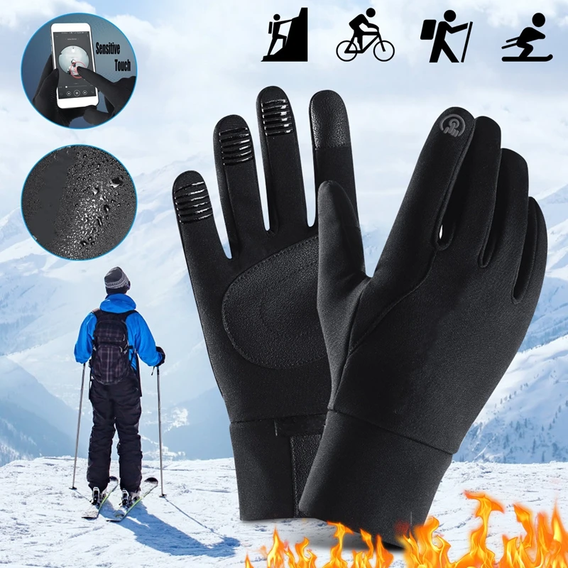 

Motocycle Touch Screen Winter Gloves Thermal Warm Velvet Lined Anti Skid Racing Cycling Motocross Motorbike Gloves Guante