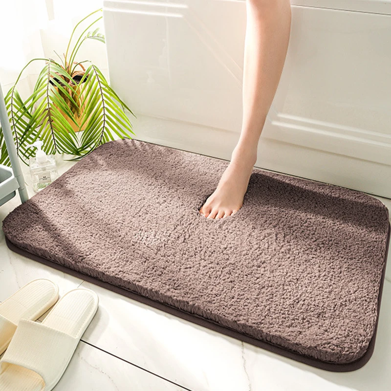 3 sizes solid color bathroom bath mat non slip mats hallway kitchen mat entrance door mat bedroom floor mat carpet home decor free global shipping