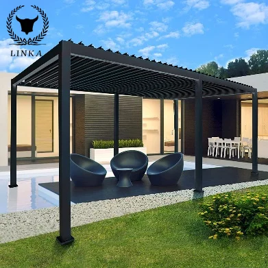 

Outdoor Use Sunproof and Waterproof Different Styles Cost-effective Aluminum Louver Pergola