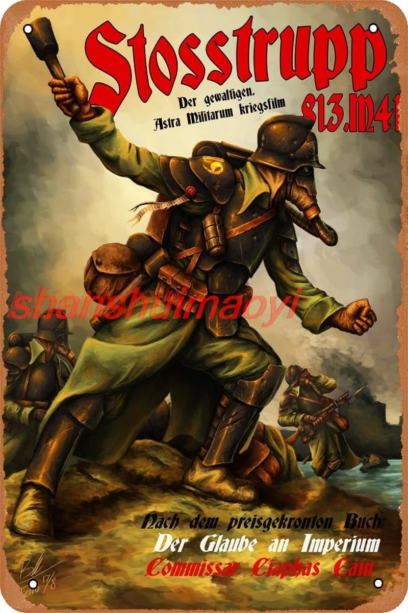 Плакат Stosstrupp Death Korps Of Krieg винтажная жестяная вывеска ретро металлическая для бара