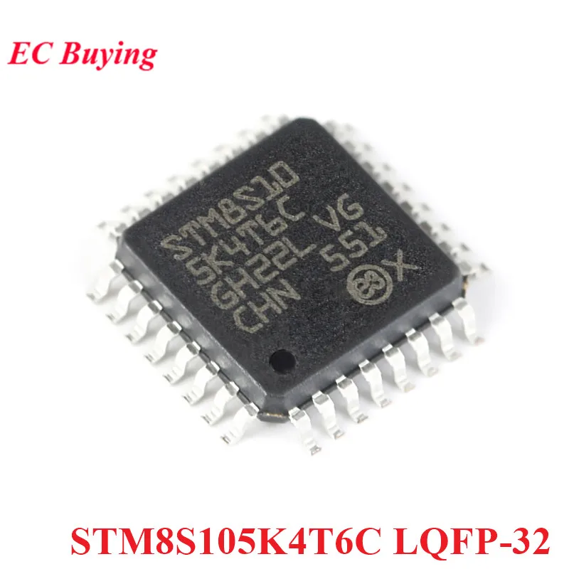 STM8S105K4T6C LQFP-32 STM8S105 STM8S 105K4T6C STM8 S105K4T6C LQFP32 16 МГц 16 КБ Flash 8bit микроконтроллер MCU IC чип контроллера