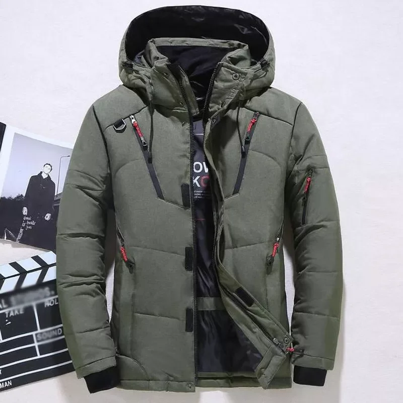 New2022 Winter Jacket Men Casual White Duck Down Warm Hooded Coats Mens Outwear Windbreaker Thicken Parkas 4XL abrigo hombre cas