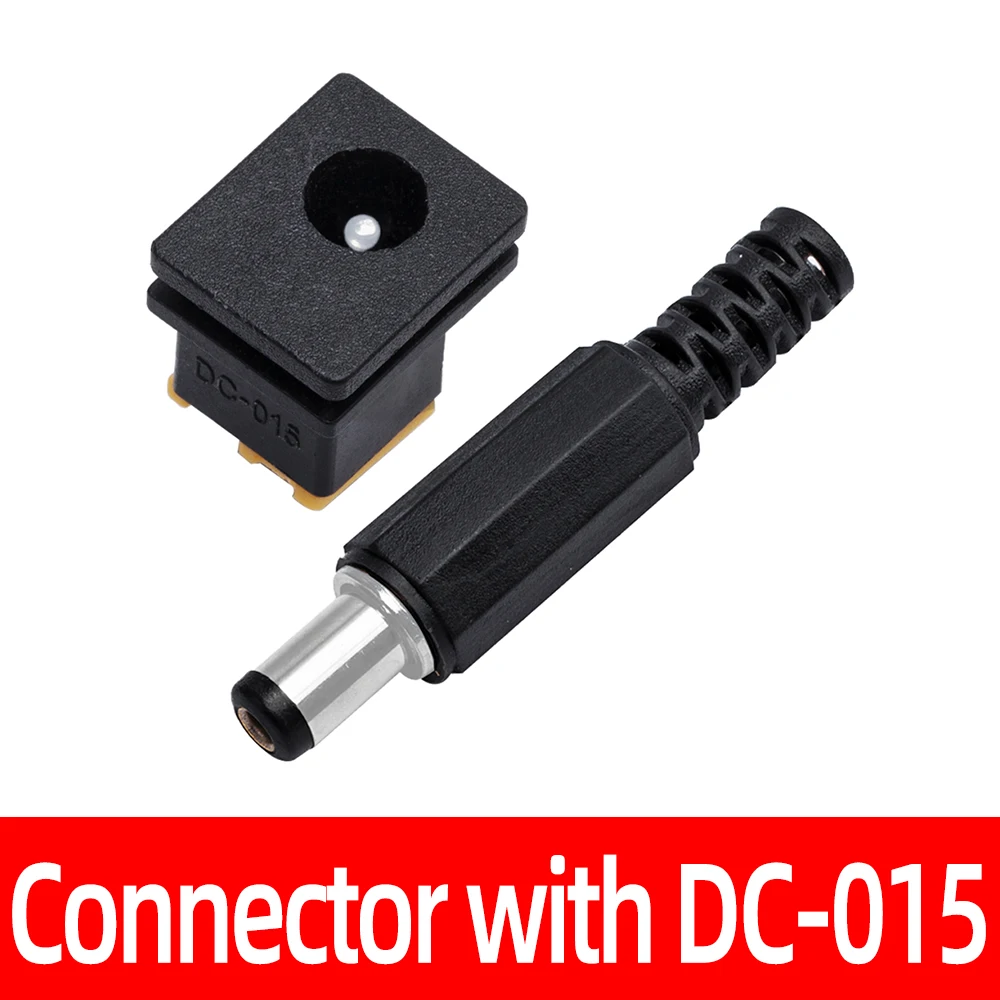 

10 шт. 5,5 × 2,1 DC-015 Разъемы постоянного тока Квадратная вилка Мужской Женский Разъем Гайка Монтаж на панели Адаптер питания DC015 5,5*2,1 мм 2,0 мм 3-контактный