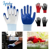 nylon gloves wearable coated gloves nitrile dipping wear and anti cutting industry unisex automotive outdoor garden work gloves