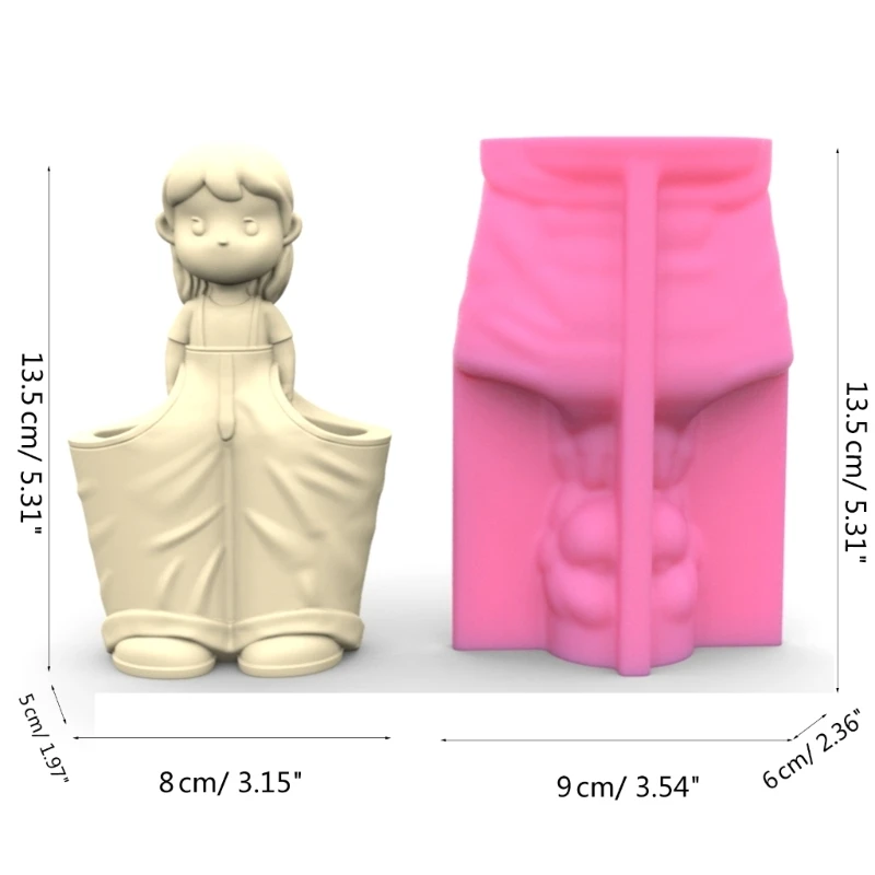 Брюки для девочек держатель ручек цветочный горшок силиконовые формы форма