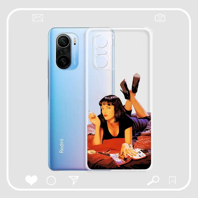 

PULP FICTION MOVIE POSTER Phone Case for Samsung S20 S10 lite S21 plus for Redmi Note8 9pro for Huawei P20 Clear Case