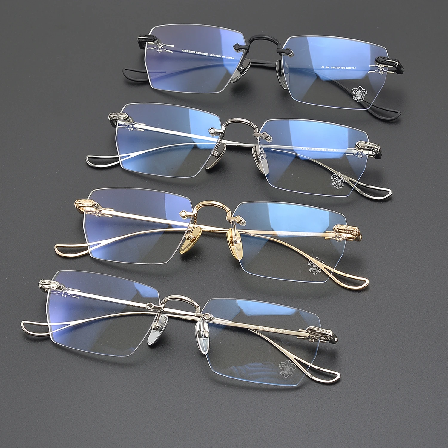 Титановые безрамочные очки NoEnName_Null