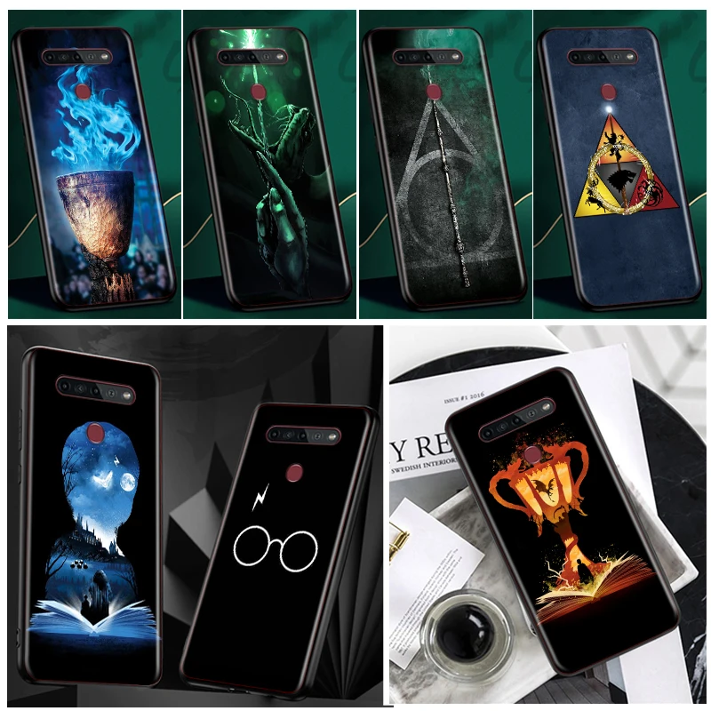 

Cartoon Art Potters Wand Harries Phone Case Black For LG Q60 V60 V50S V50 V40 V30 K92 K71 K61 K51S K41S K50S K22 G8 G8X ThinQ