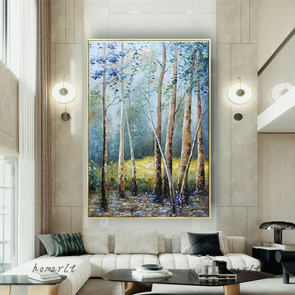 Новый дизайн Современная картина маслом на дереве ручной работы Абстрактная