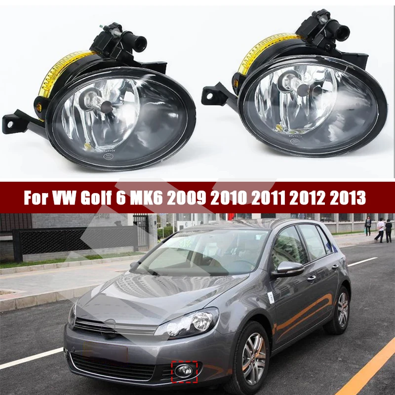 

Автомобильные аксессуары для VW Golf 6 MK6 2009 2010 2011 2012 2013, авто передняя галогенная противотуманная фара автомобиля, левая или правая боковая противотуманная фара