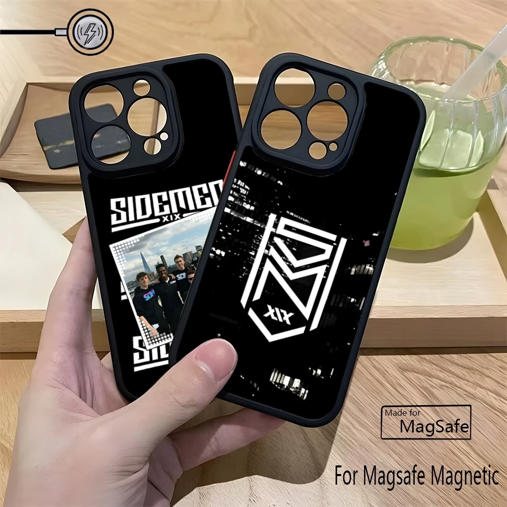 Чехол для телефона Sidemen SDMN Iphone 16 Pro Max 15 14 Plus 12 13 XR X XS матовый магнитный чехол с