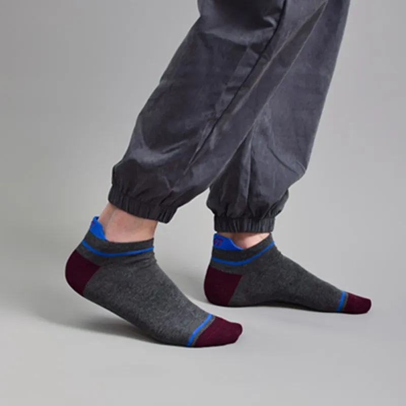 5 pairs of new casual ankle socks fashion colorful Harajuku color matching pure cotton men's socks happy men socks size eu39-44