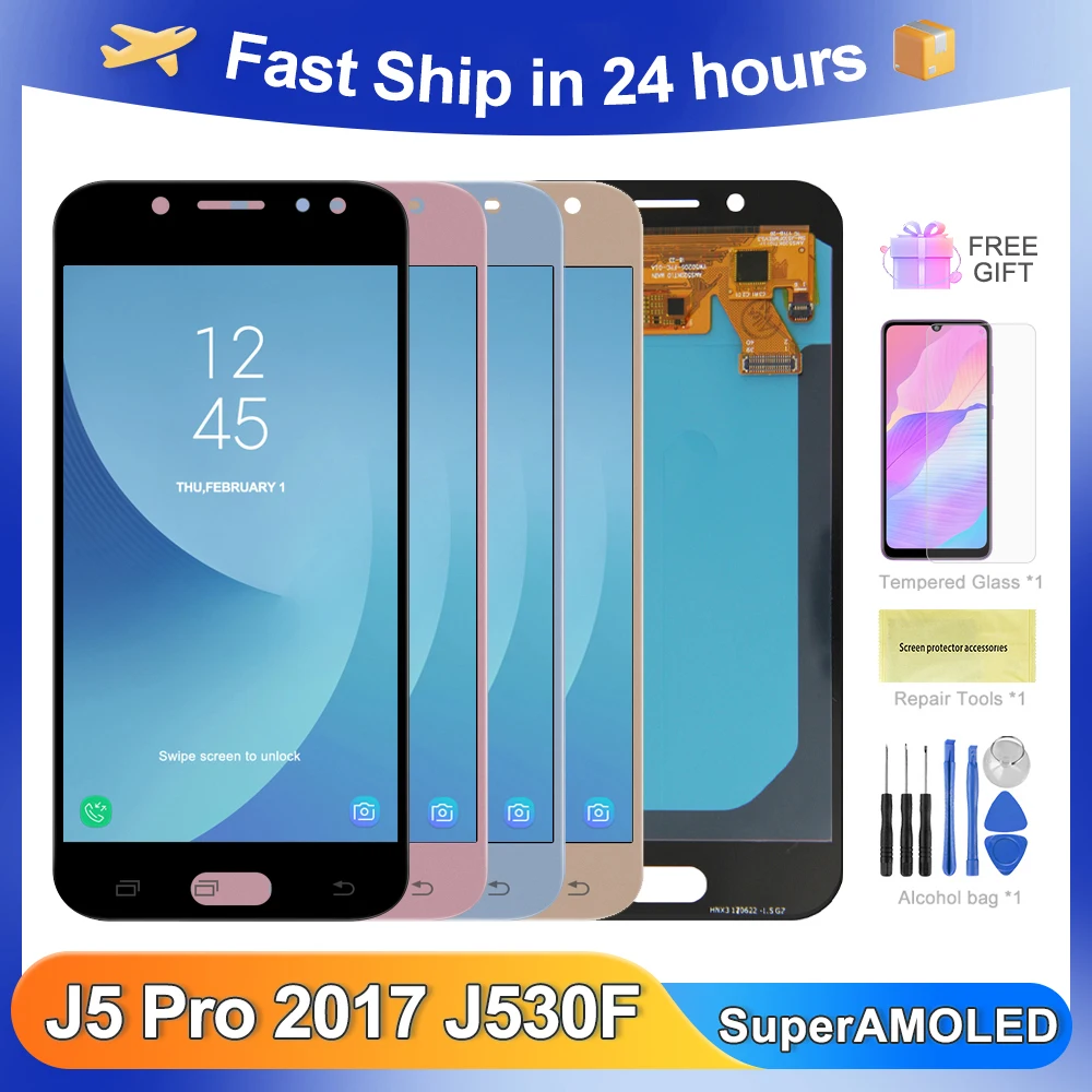 Купи 5, 2 ''оригинальный экран для Samsung Galaxy J5 2017 J530 ЖК-дисплей сенсорный экран дигитайзер в сборе для Samsung J530 J530F дисплей за 1,736 рублей в магазине AliExpress