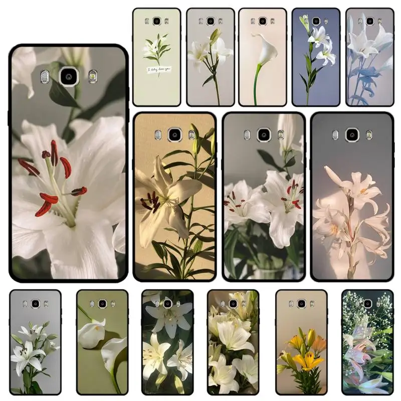 

Lily Flowers Phone Case for Samsung J 4 5 6 7 8 prime plus 2018 2017 2016 J7 core