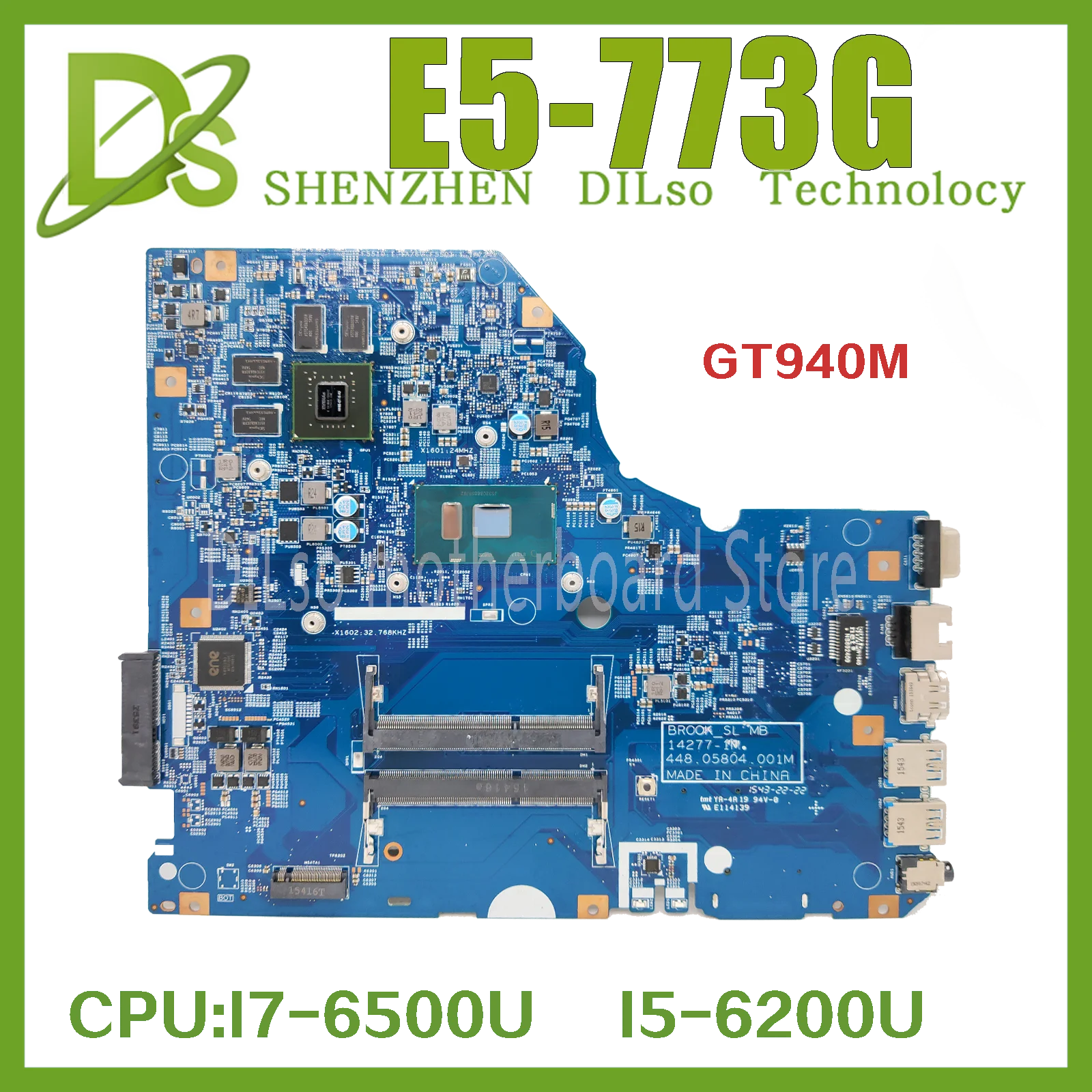 KEFU BROOK_SL 14277-1M Laptop Motherboard For Acer E5-773G E