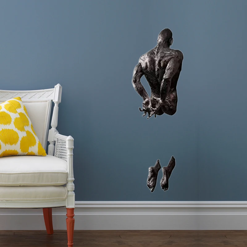 

Wall Art Body Muscle Sculpture Ornament Pendant On The Wall Art Antique Resin Statue Incomplete Home Mural Decoration Craft