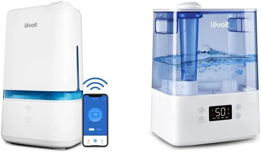 

Humidifiers for Bedroom, Blue & Humidifiers for Bedroom Large Room Home, Smart Wifi Alexa Control, 6L Top Fill Cool Mist, Bl