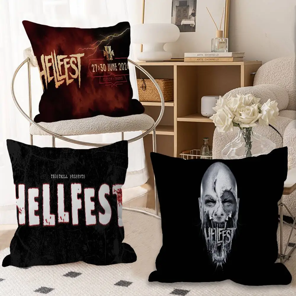 Фото Персонализированная наволочка H-Hellfest Band для детской спальни, декор для вечеринки, наволочка для детского дня рождения, подарок на день рождения №1