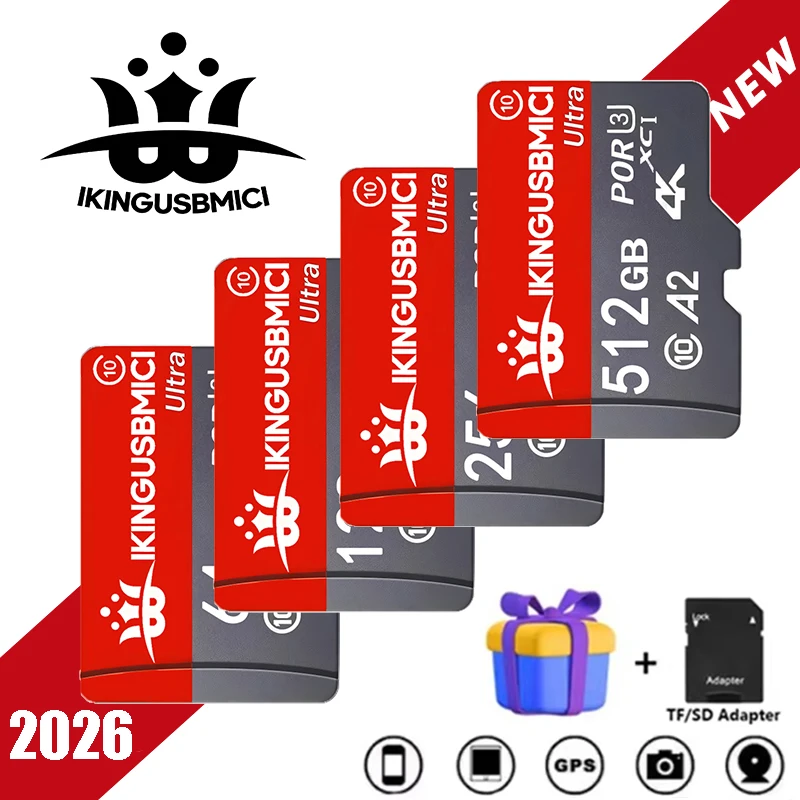 Фото Карта памяти для камеры Premium UHS-I Class Flash 32-64-128-256-512 ГБ Micro U3, высокоскоростная, надежная, класс 10, отличное качество №1