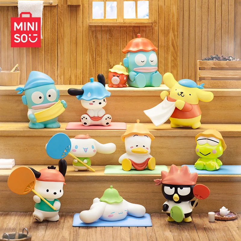 Miniso Sanrio Steam Sauna Series слепая коробка куклы игрушки Cinnamoroll Pompompurin модная кукла подарок