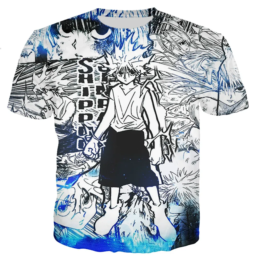 

Hunter X Hunter T Shirt For Men Women Anime HXH T-shirts 3D Printed Tops Summer Boy Girl Children Cartoon Harajuku Clothes Tees