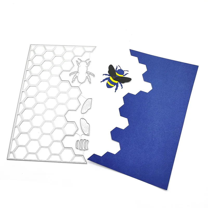 

Honeycomb Fish scale hollow Metal Cutting Dies Scrapbooking New Craft Album Stamps Embossing For Card Making Stencil Frame