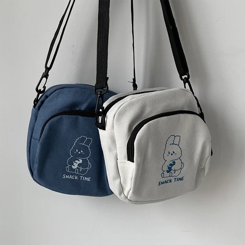 

Cute Rabbit Canvas Bag Women Small Crossbody Shoulder Bag Casual Student Girls Messenger Bags Vintage Ladies Phone Purse Handbag