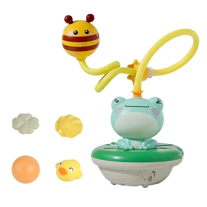 

Baby Bath Toys Electric Bath Toy Water Spraying Green Frog Shower Head Toy With Sprinkler For Toddlers Electric Bathtub Water