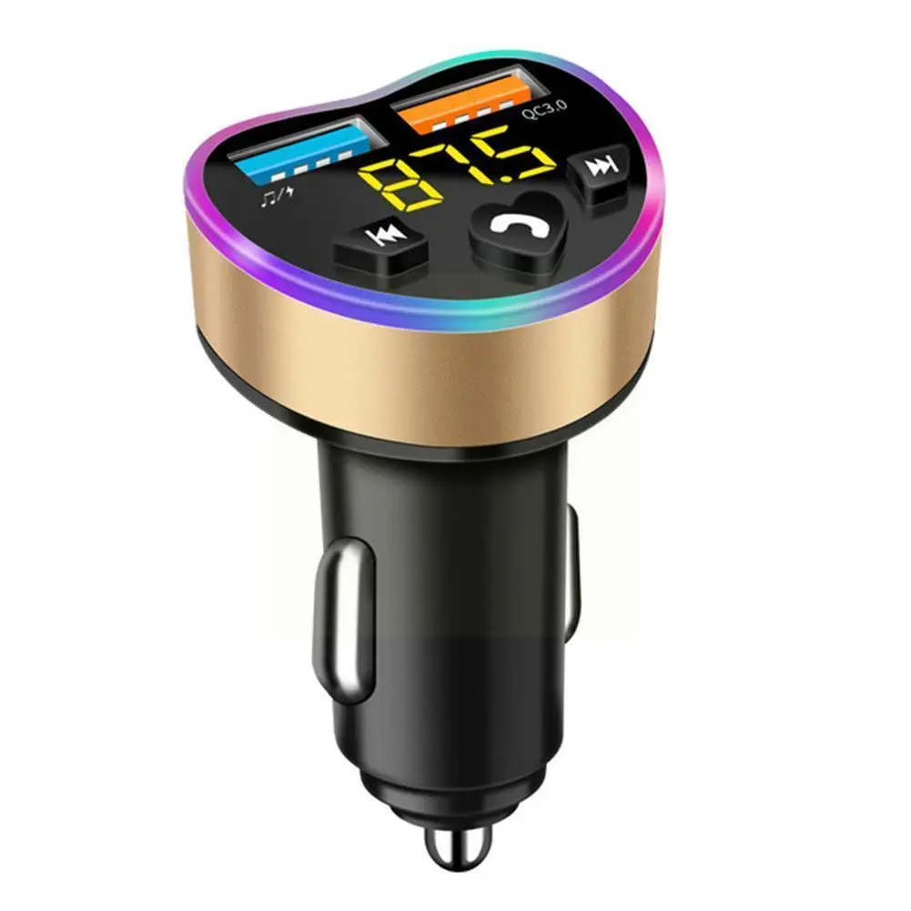 

Автомобильный Bluetooth-передатчик 5,0, FM-трансмиттер, беспроводной плеер, быстрое зарядное устройство, автомобильный приемник, гарнитура, зажиг...
