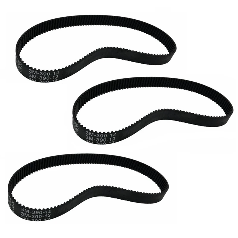 

3Pcs -390-12 Drive Belt Durable Thickened Rubber Drive Belt Accessories For Electric Bike E-Bike Scooter Motorcycle
