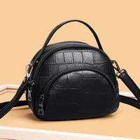 fashion trend luxury designer handbag for women genuine leather top handle crossbody casual vintage stone shoulder messenger bag